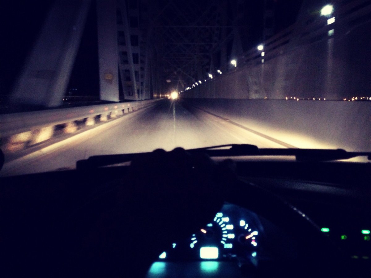 Ночь дорога машина статус