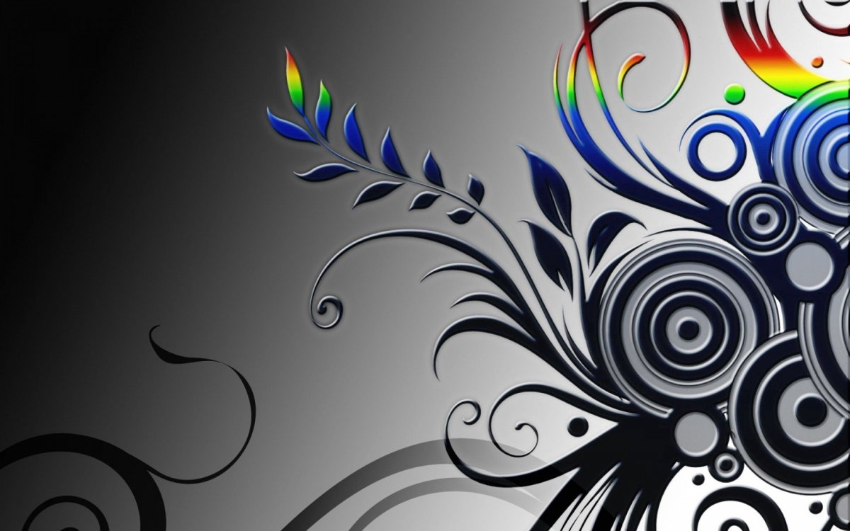 Черные узоры на белом фоне