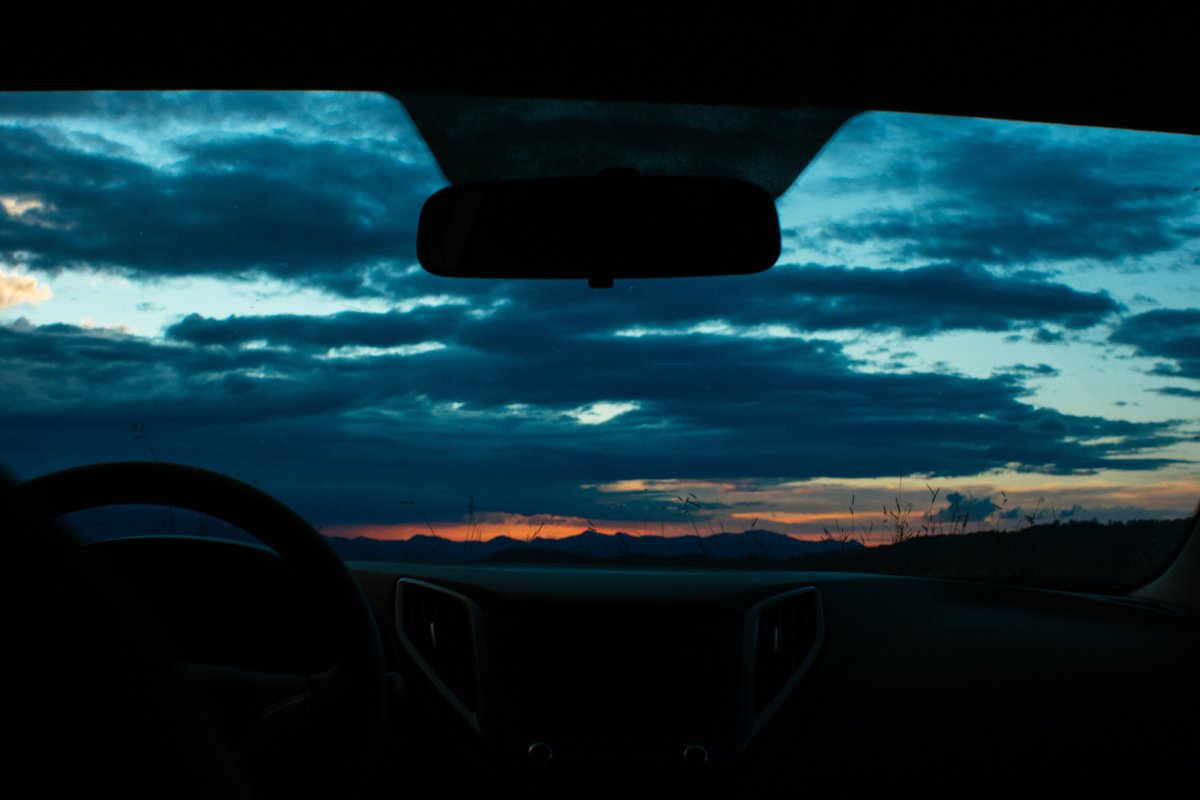 Красивый вид из машины