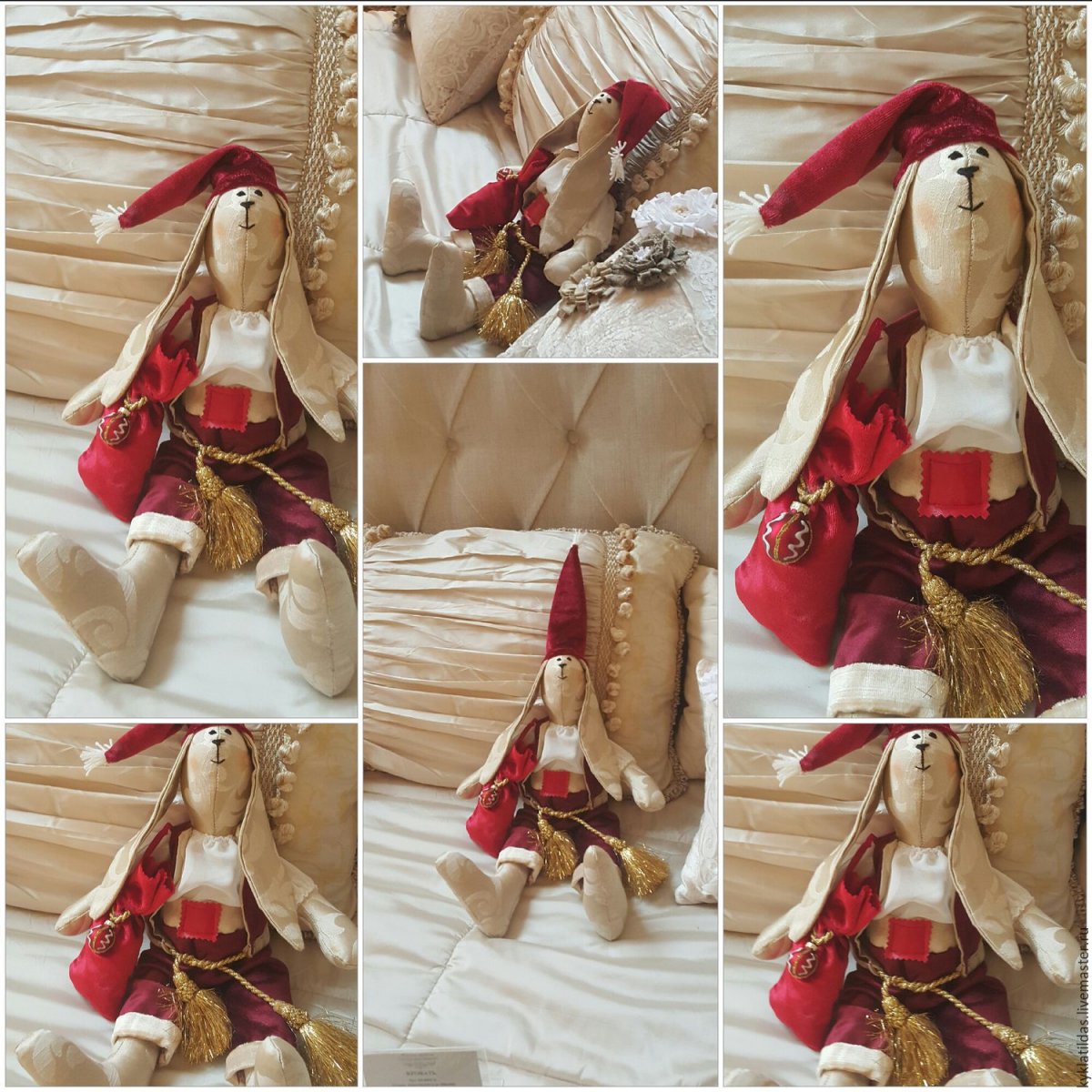 Новогодний текстильный заяц