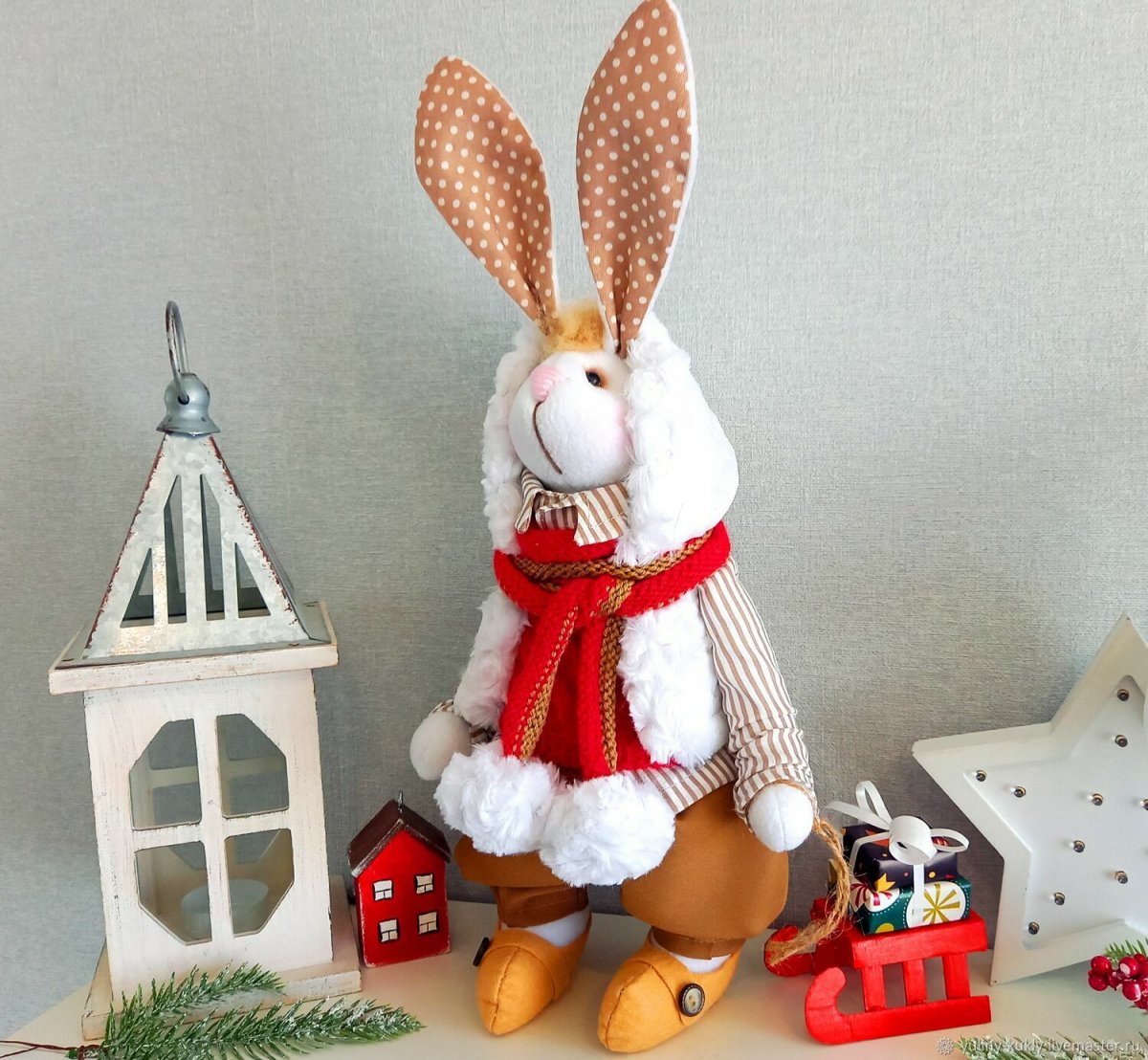 Новогодний зайчик поделка
