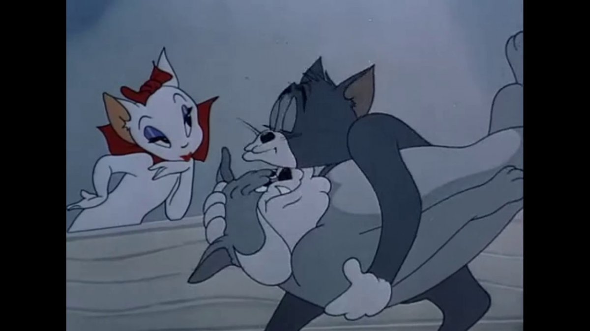 Том и Джерри том целует