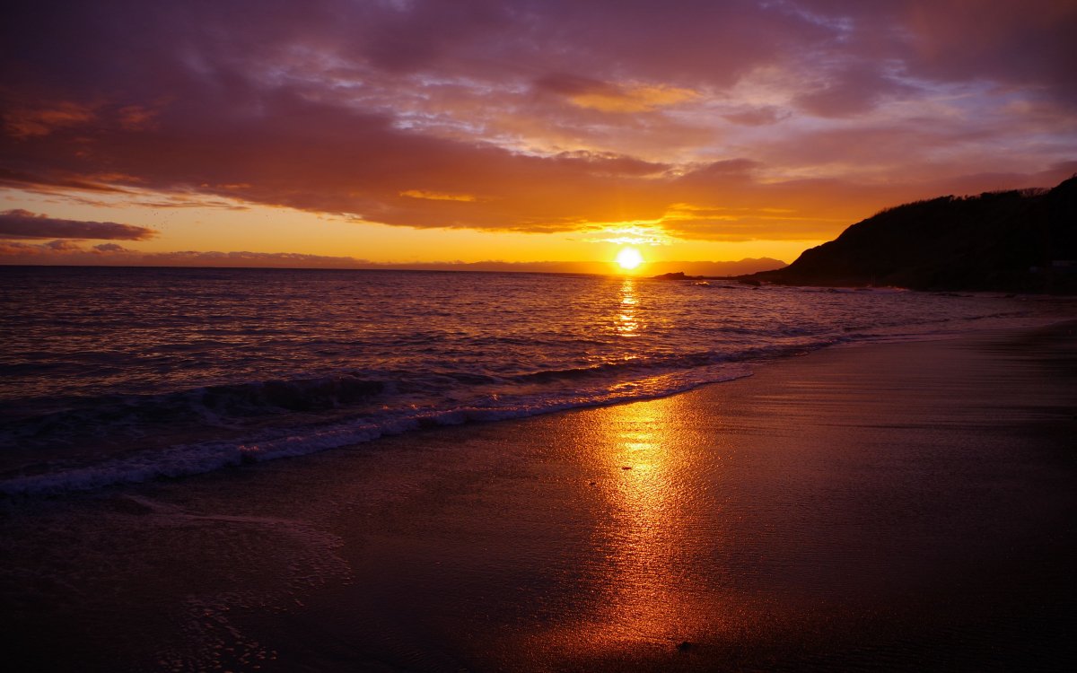 Лето море закат