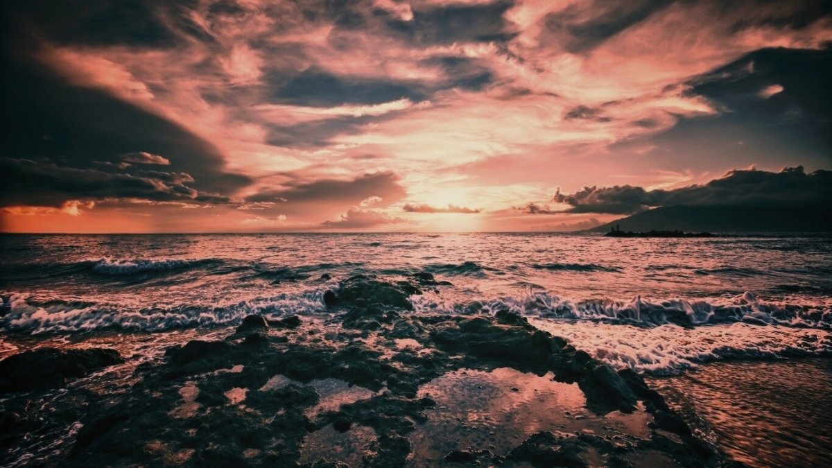 Обои на рабочий стол море закат