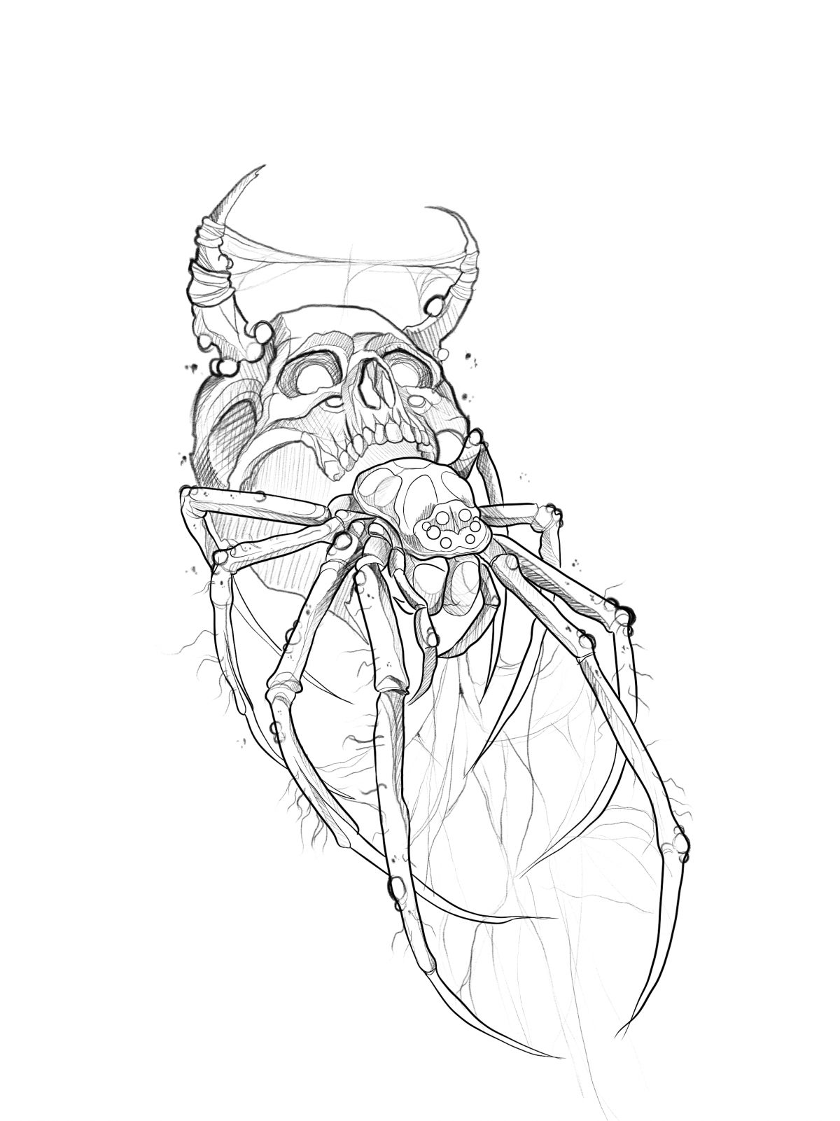 Паутина тату эскиз