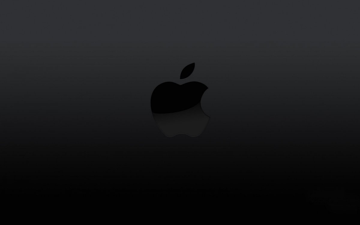 Apple на черном фоне
