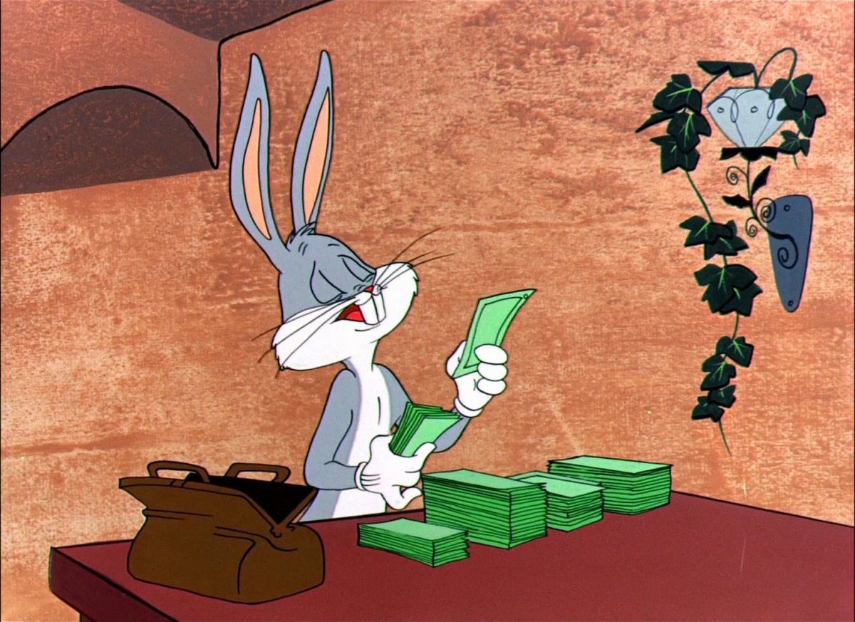 Кролик Багз Банни пьяный