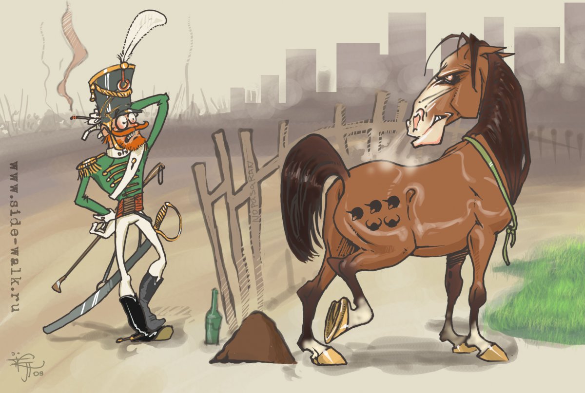 Смешной конь вектор