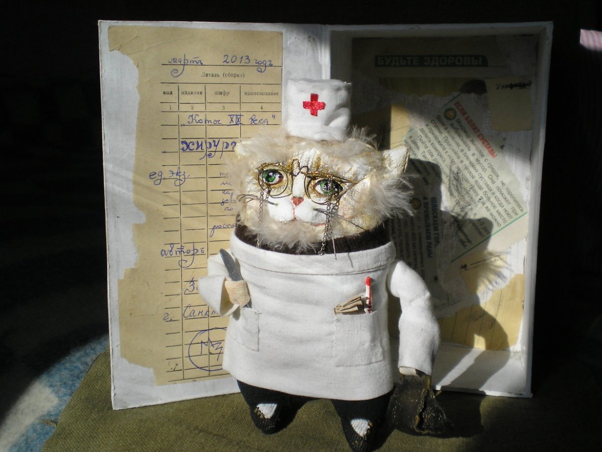 Котенок в медицинской Маск