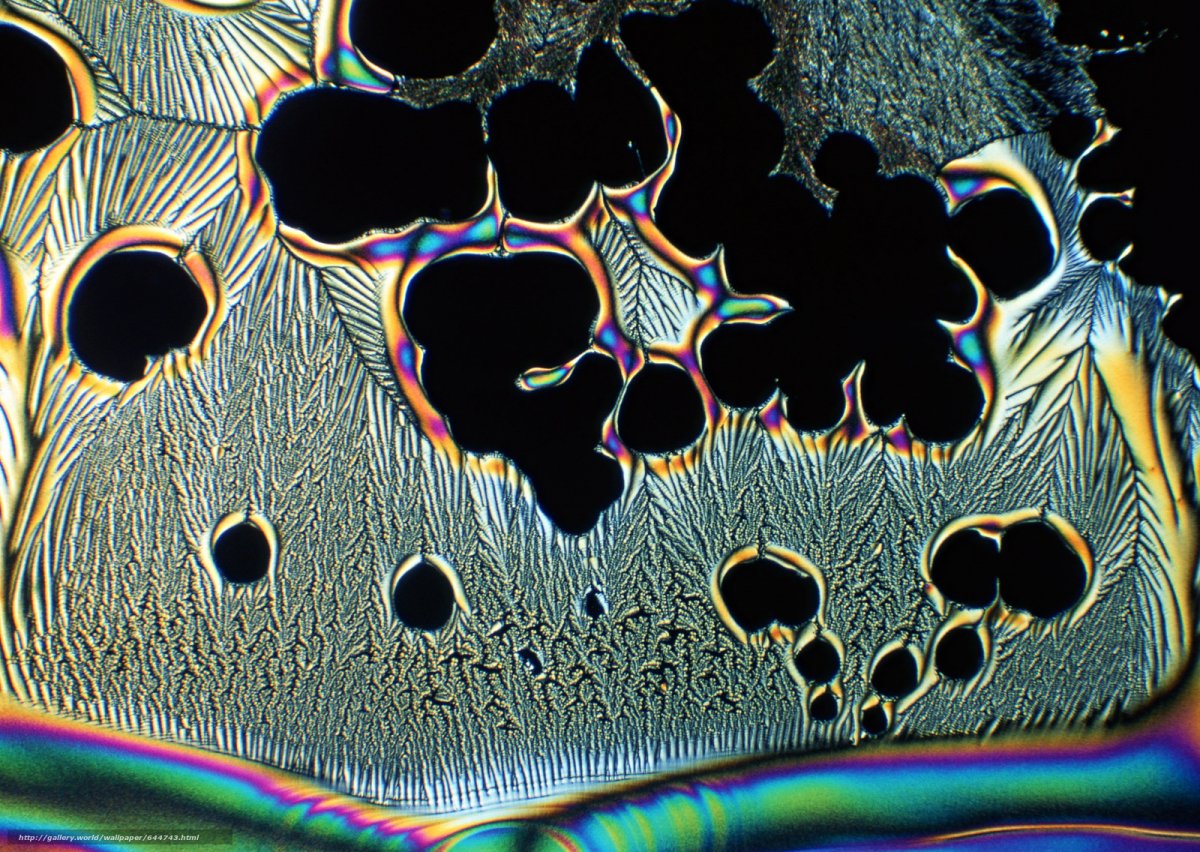 Краска под микроскопом