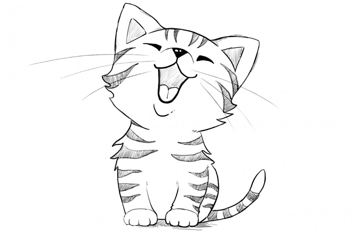 Кот рисунок
