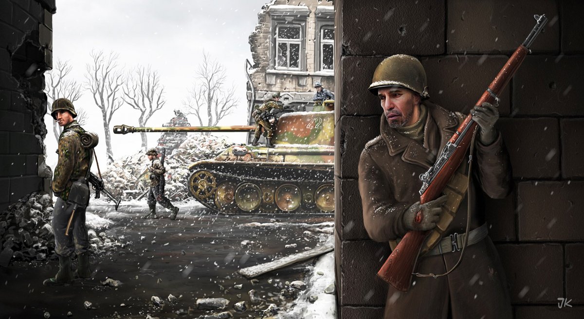 Военный с автоматом