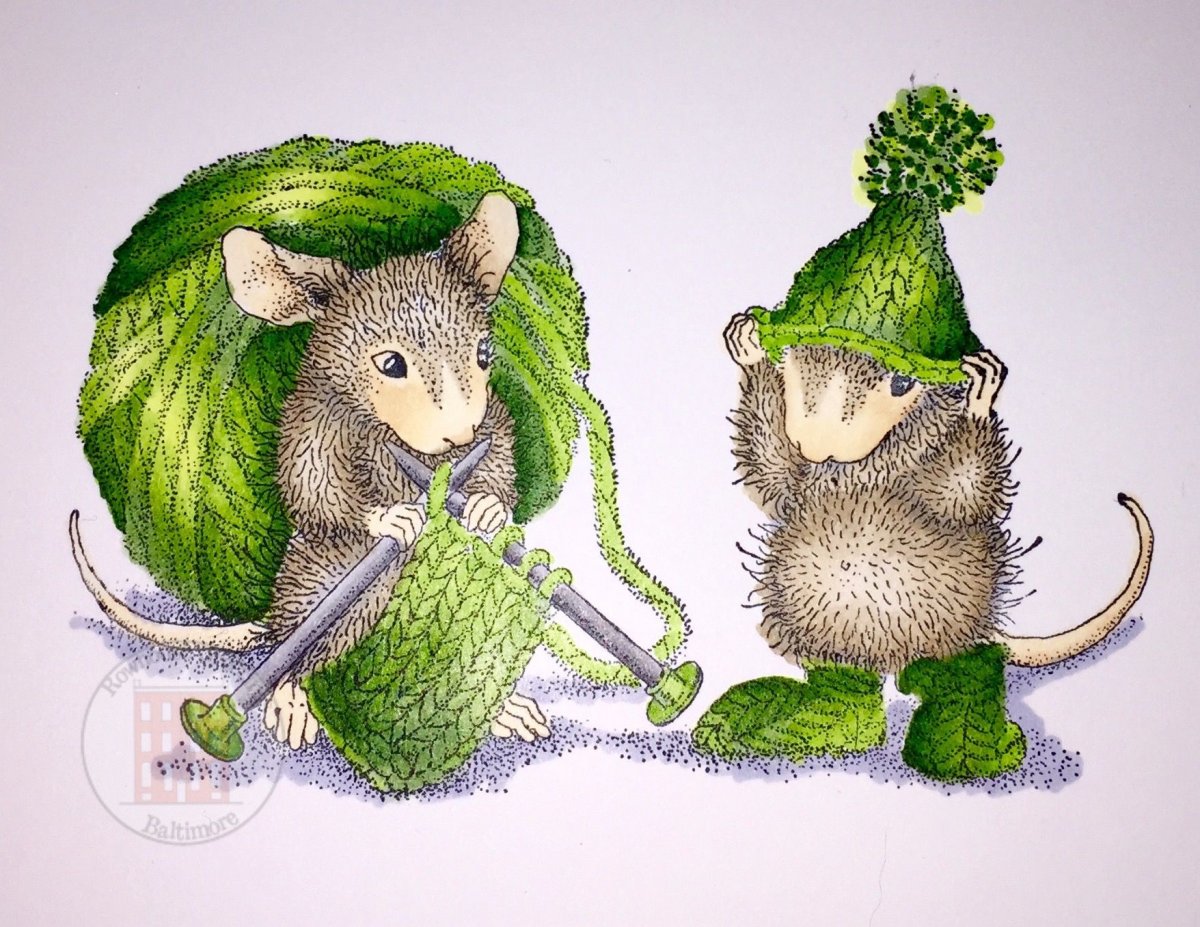 Вязаные мышки спицами