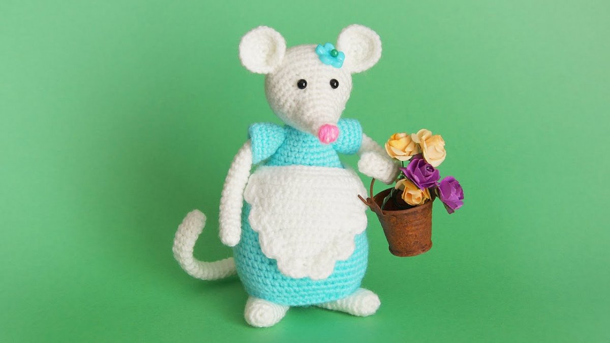 Мышь валяная из шерсти