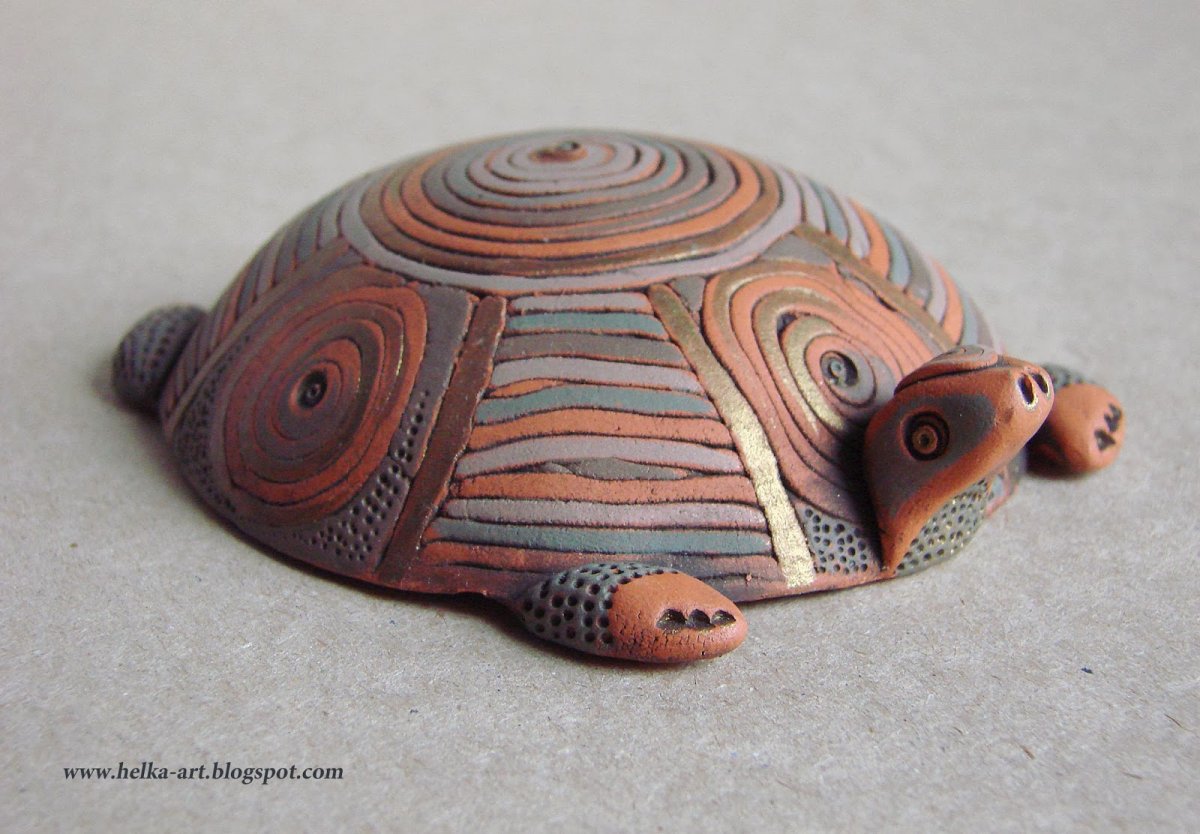 Тигренок в чайнике игрушка керамическая