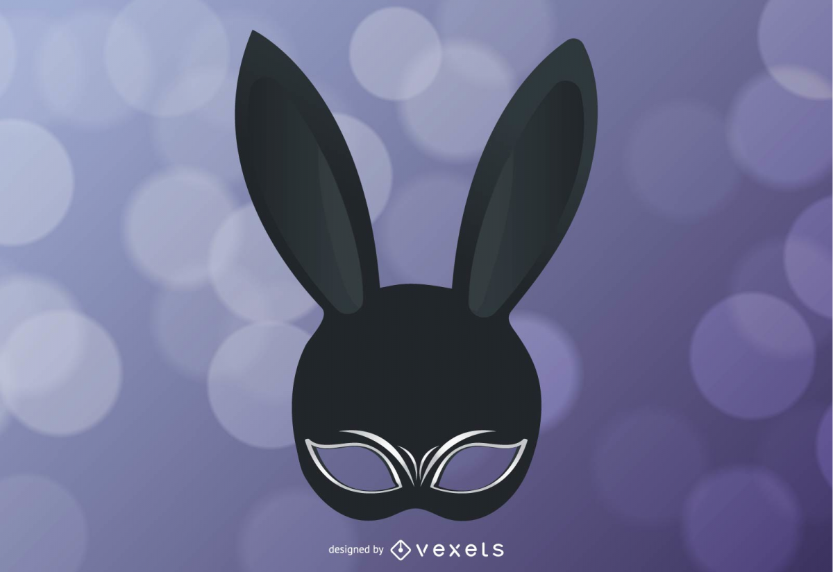 Маска кролика вектор