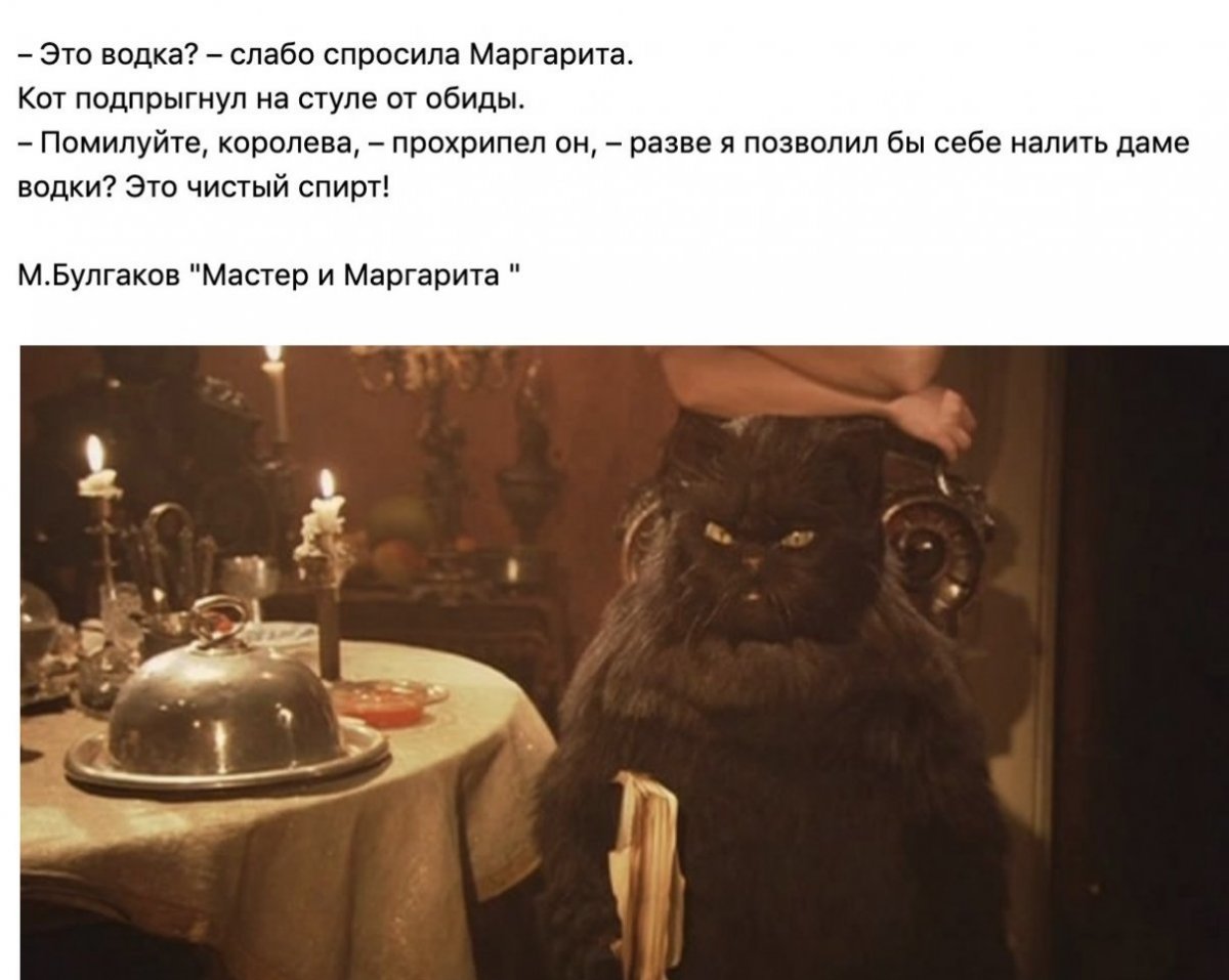 Картина кот Бегемот и Маргарита
