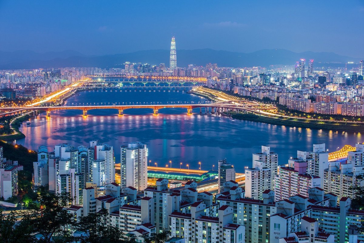 Южная Корея ручей Чхонгечхон