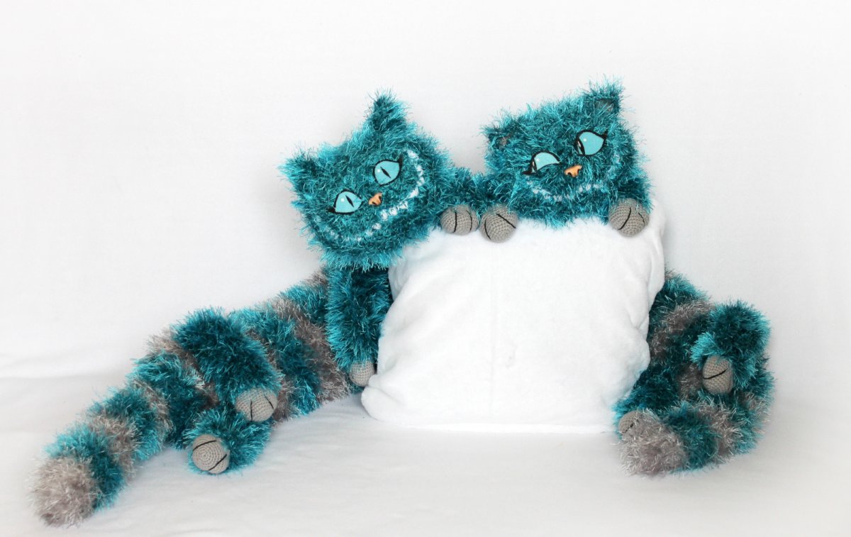 Пушистый кот крючком схема