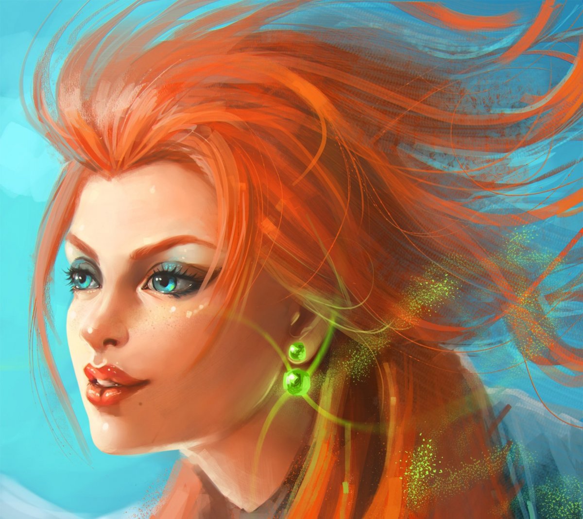 Рыжая девушка эмоции мульт