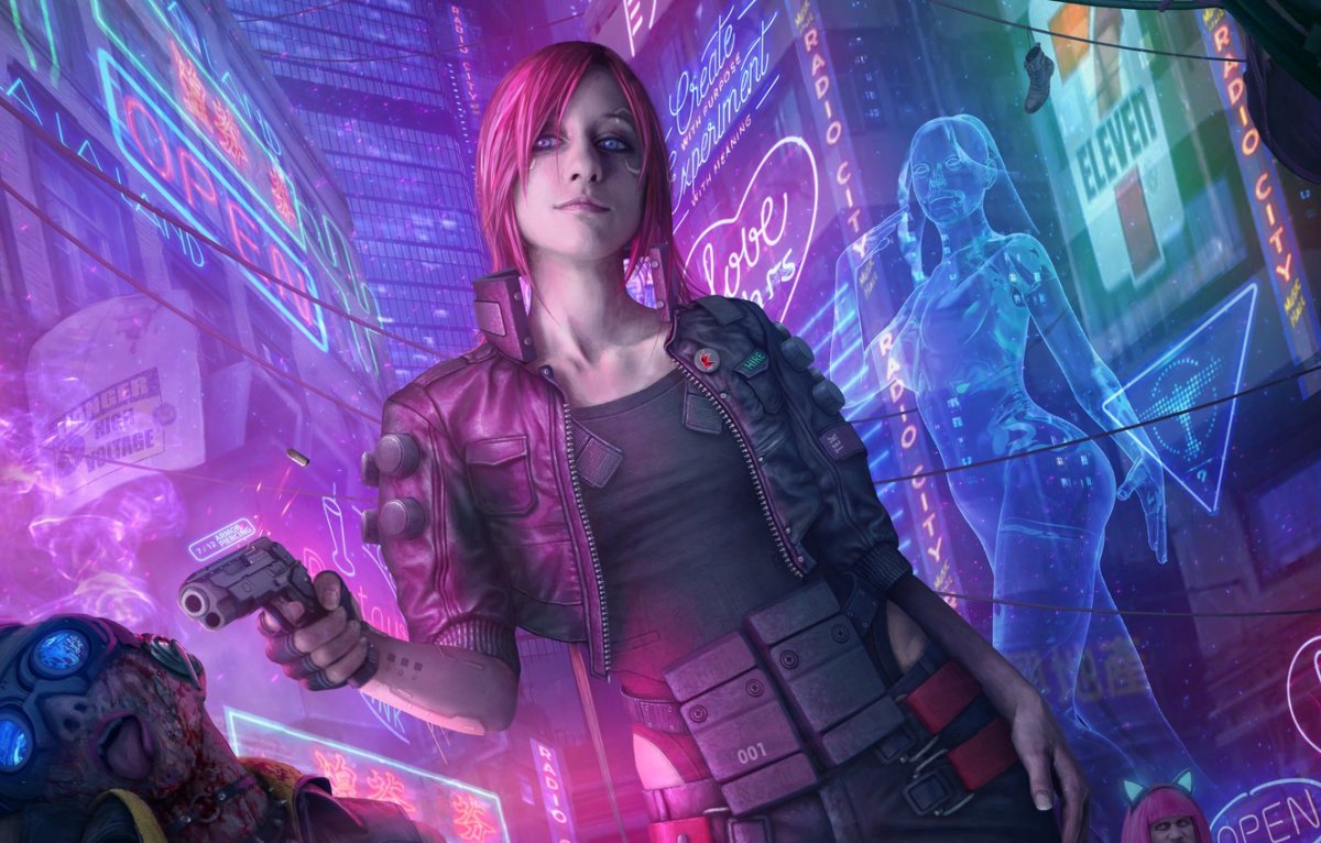 Киберпанк 2077 девушка киборг эол
