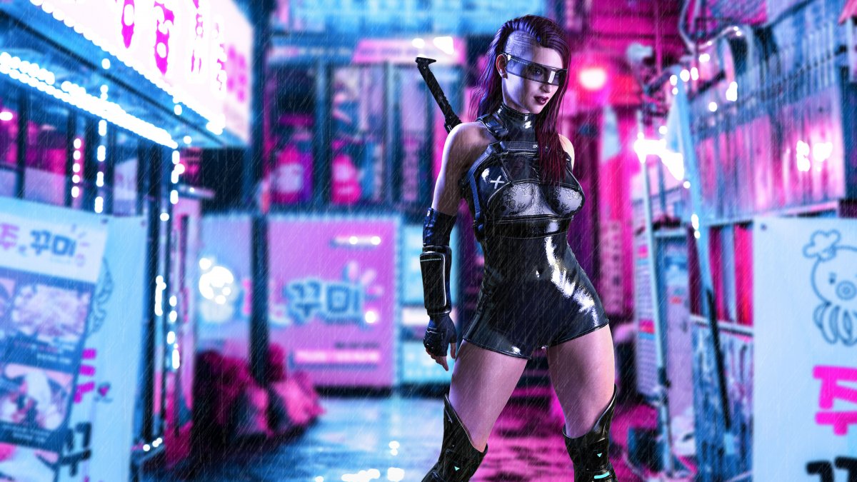 Киборг девушка Cyberpunk 2077