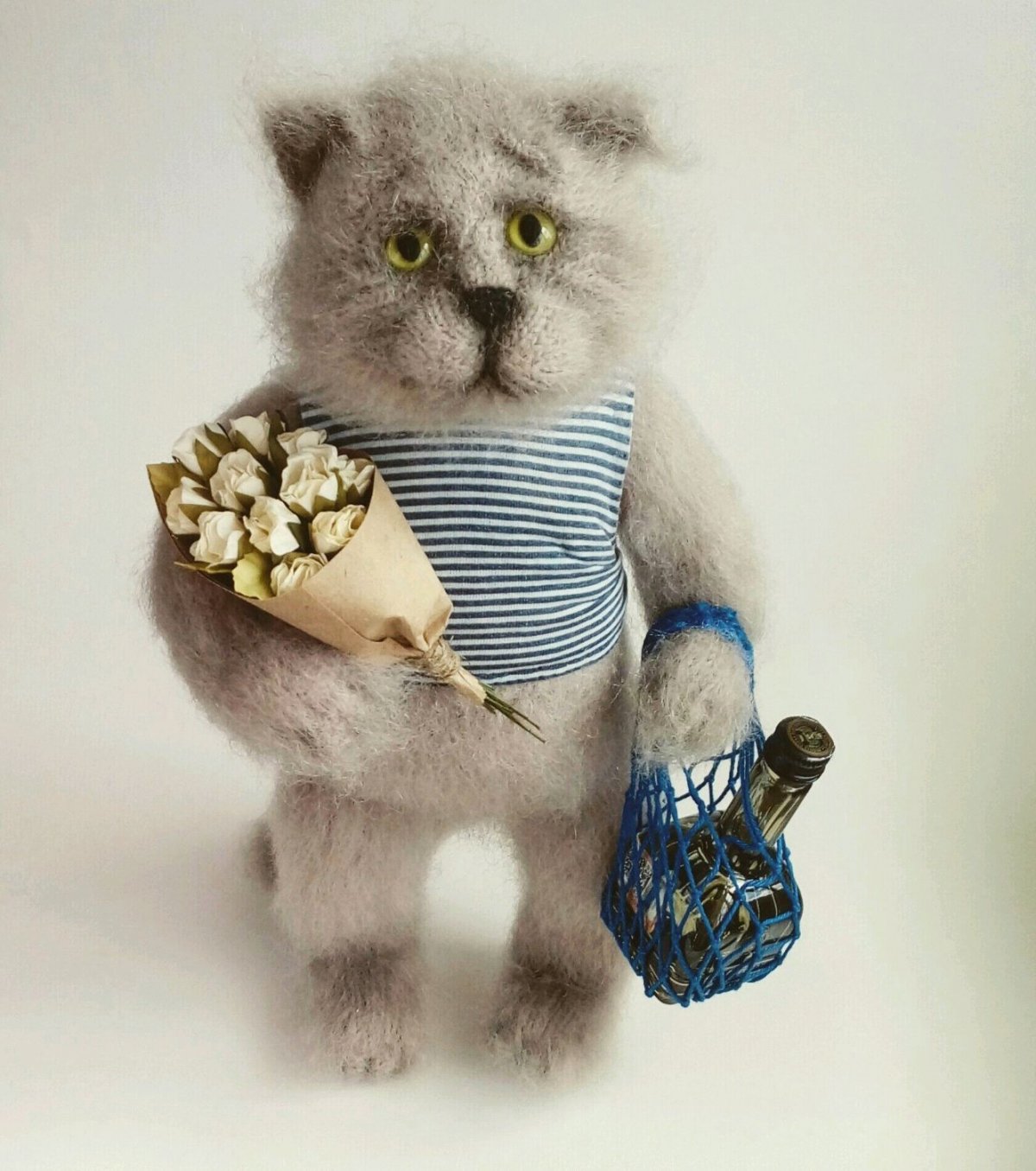 Вязаные игрушки кошки