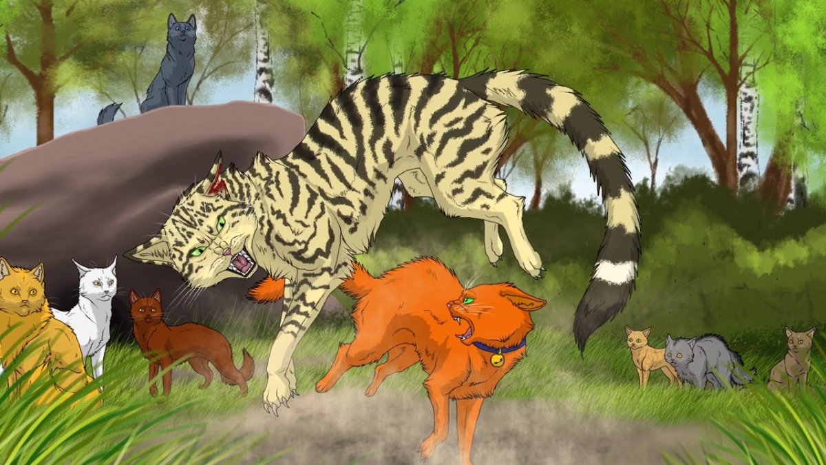 Коты Воители Долгохвост и Рыжик