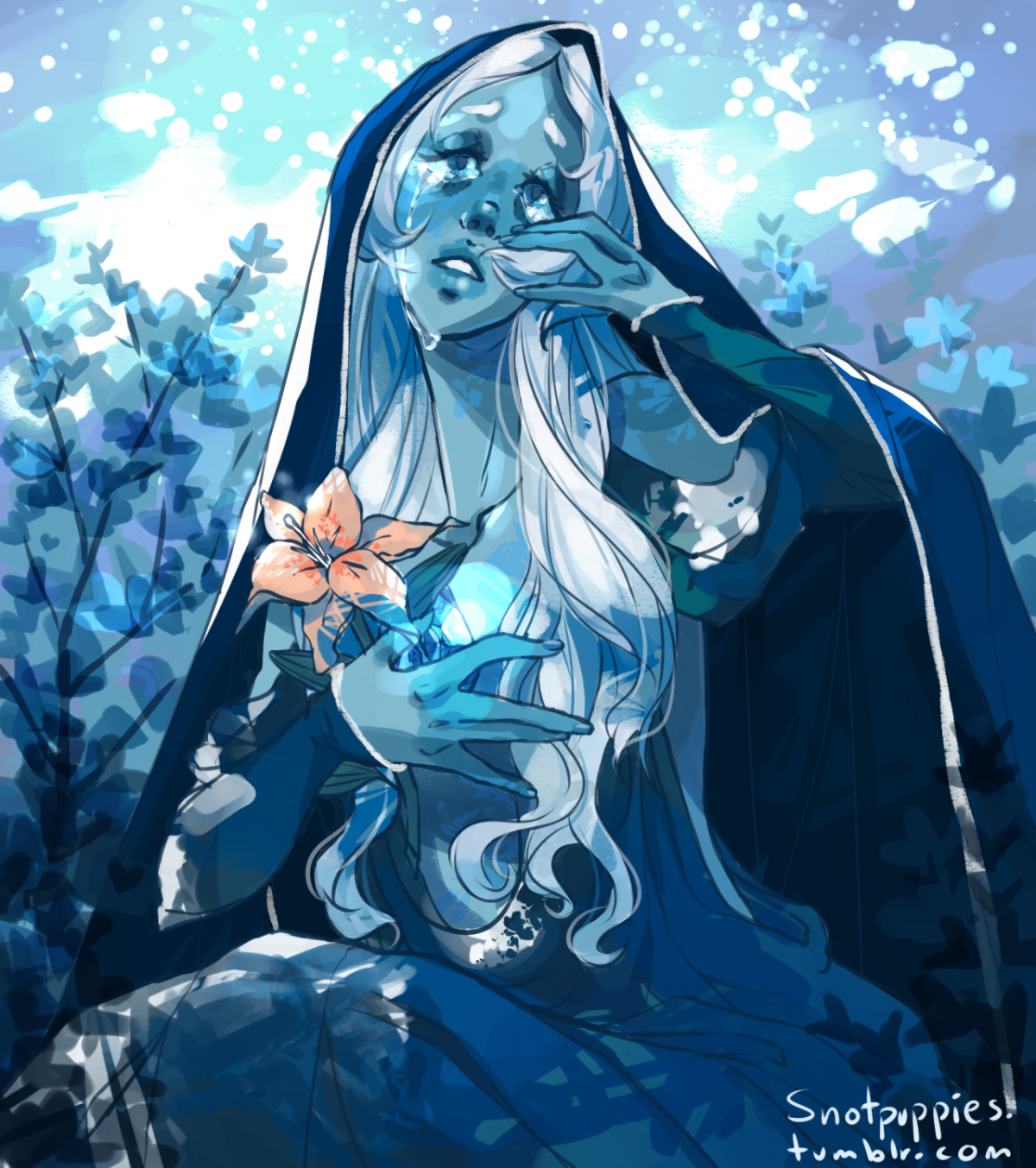 Голубой Алмаз Стивен Юниверс глаз