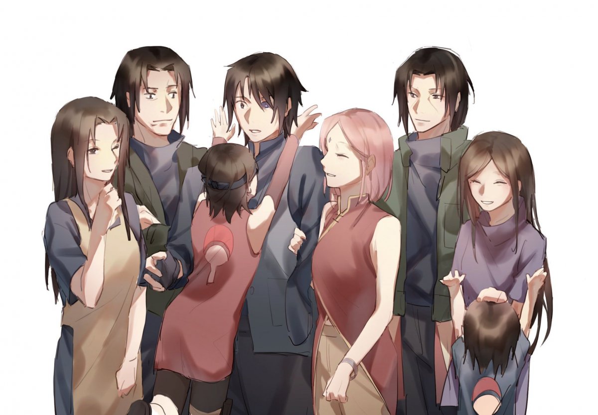 Итачи и Изуми рисованный арт