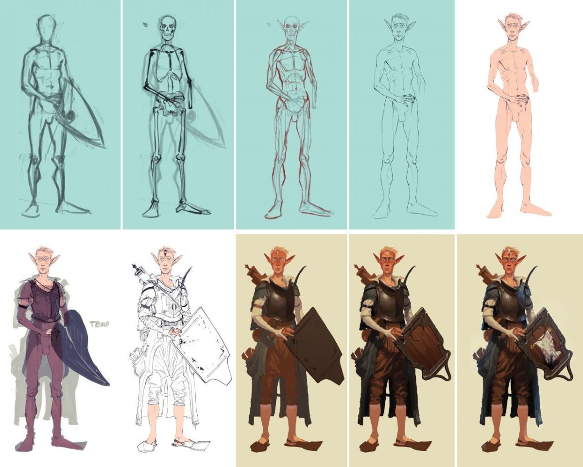 Концепт арт персонажа охотник