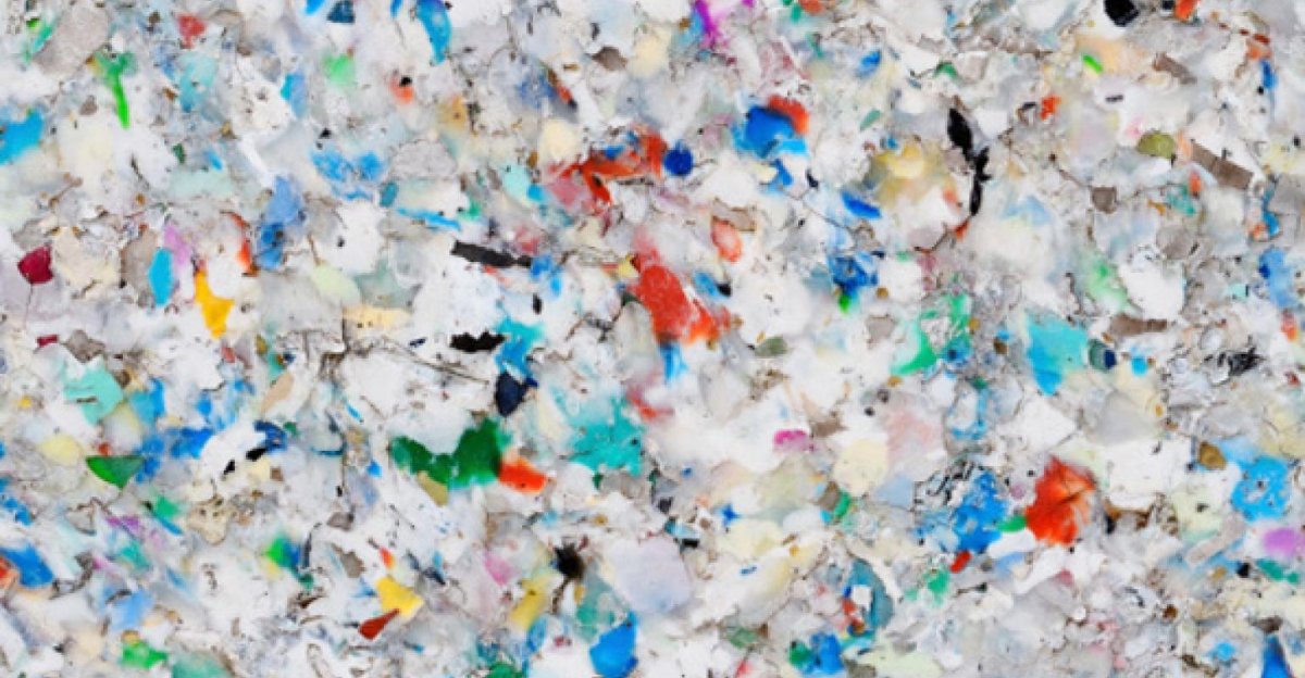 Текстура переработанного пластика бесшовная