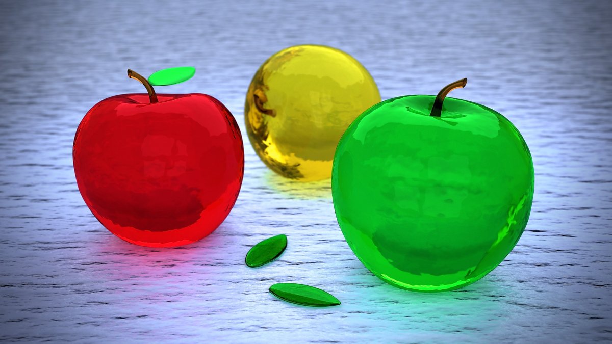 Разноцветные яблоки