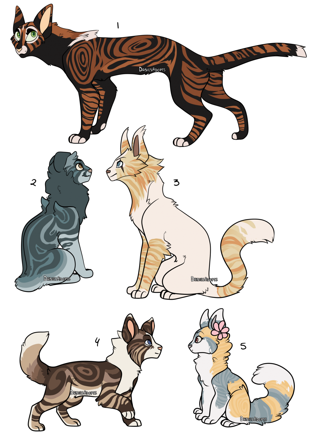 Коты Воители окрасы