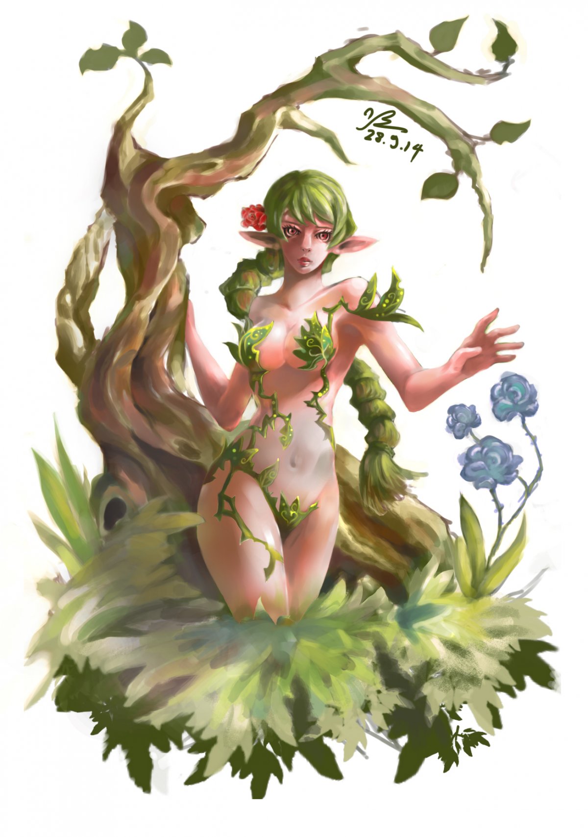 Дриада аниме арт