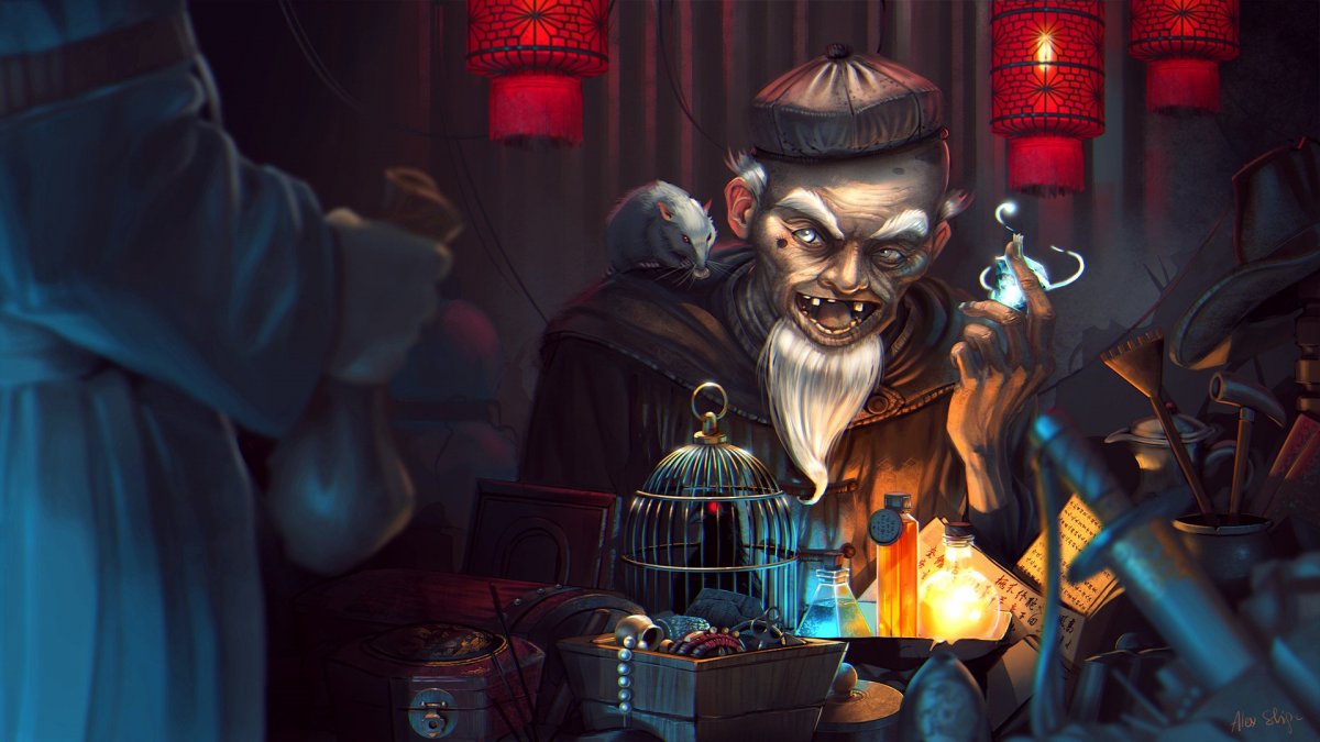 Торговец фэнтези арт