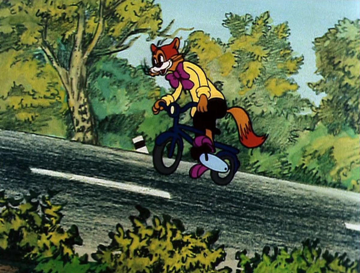 Леопольд на велосипеде