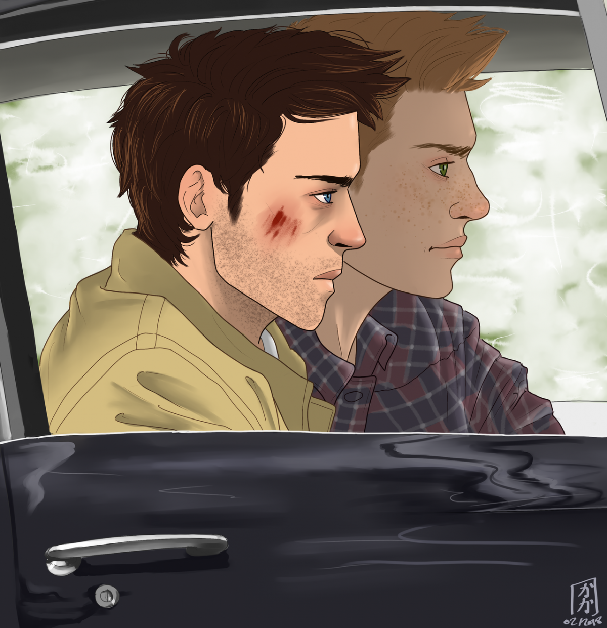 Сверхъестественное Кастиэль и Дин