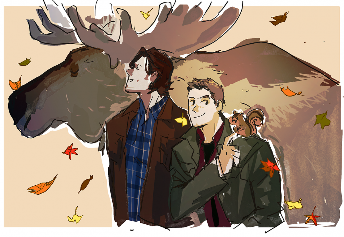 Сверхъестественное Кастиэль Дин Сэм