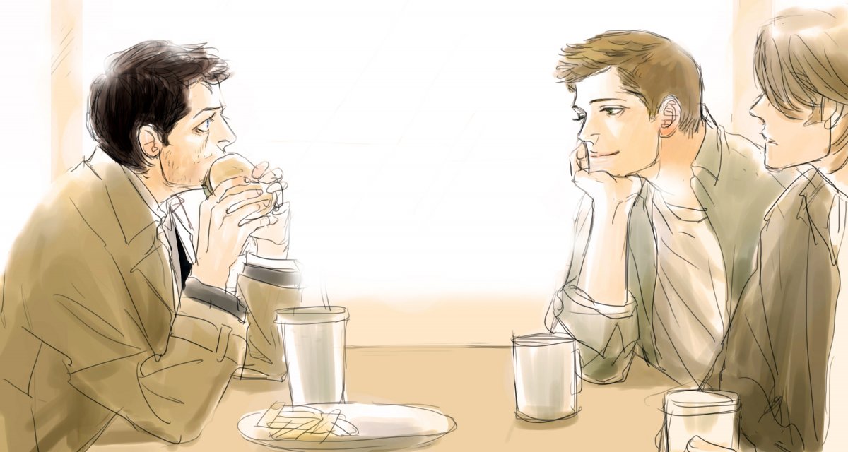 Миша Коллинз ангел Кастиэль