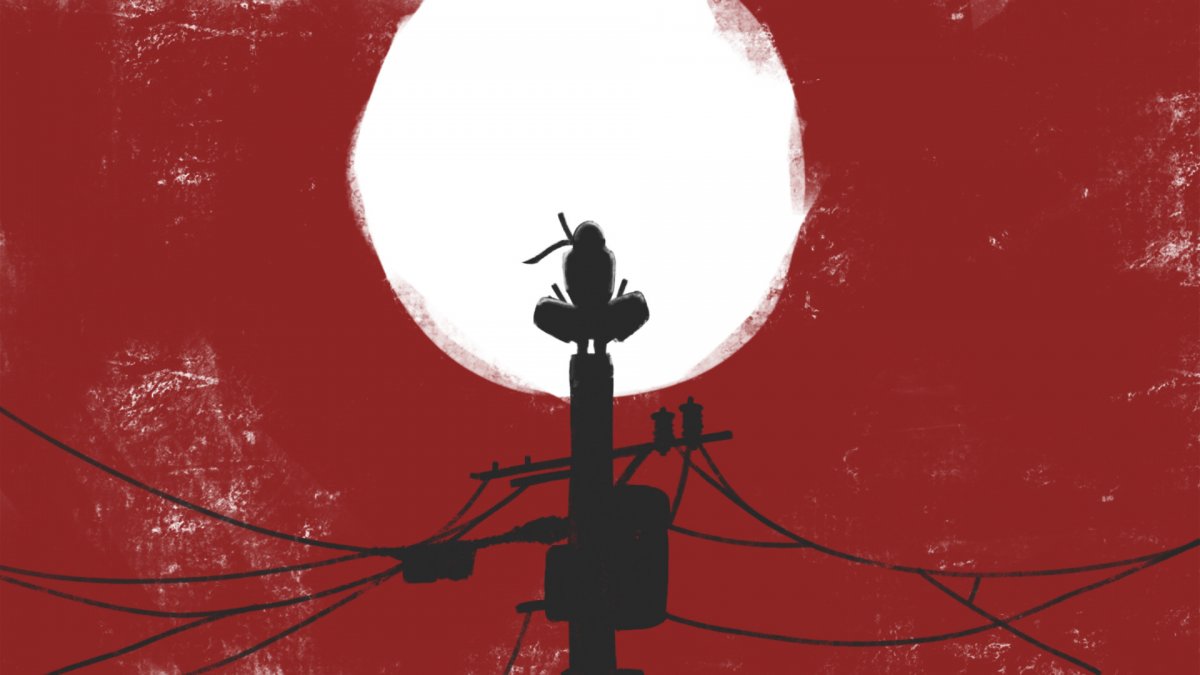 Итачи Учиха на столбе