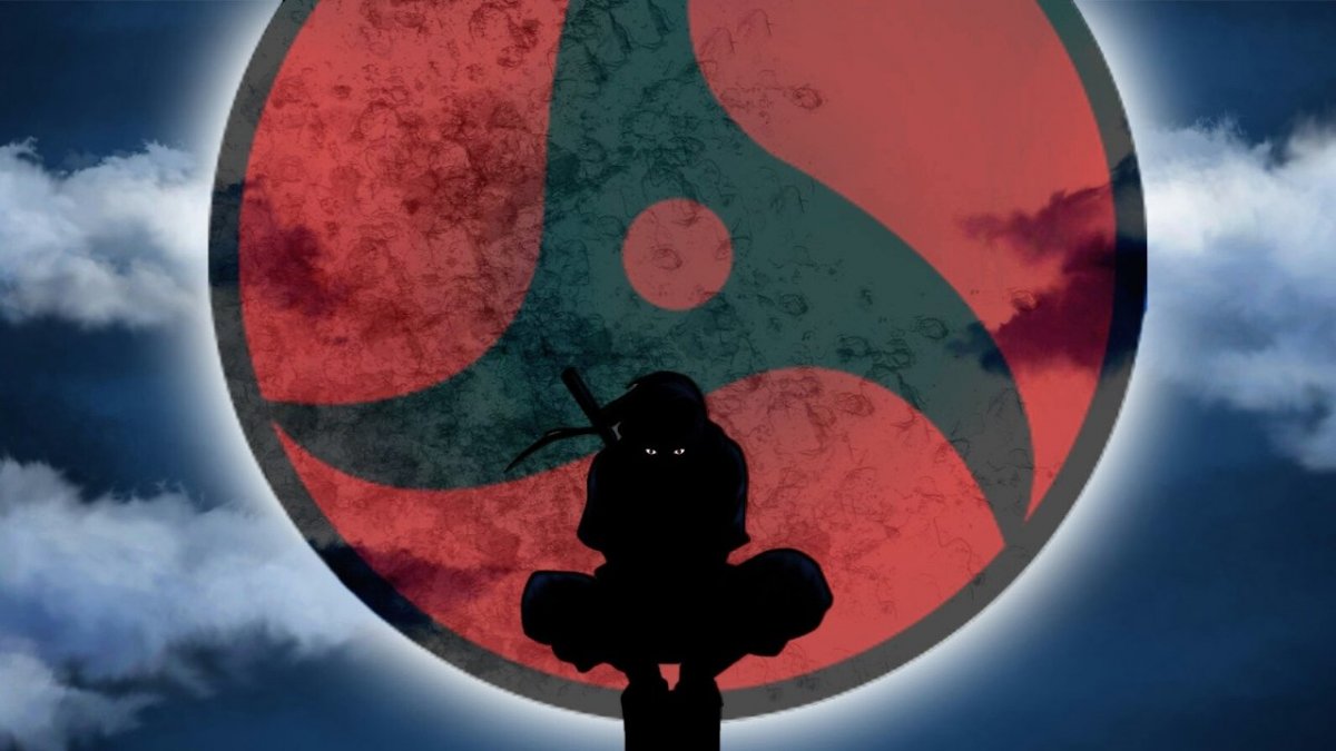 Гаара на фоне Луны