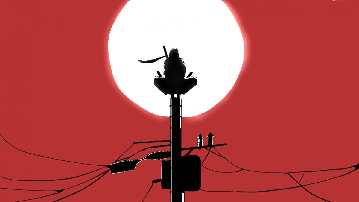 Итачи Учиха на столбе