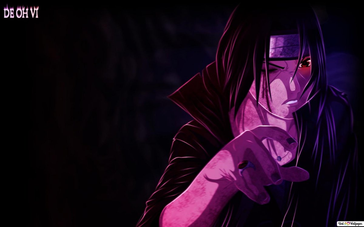 Итачи Учиха красная Луна