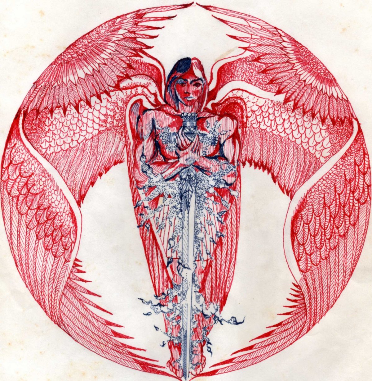 Шестикрылый серафим арт