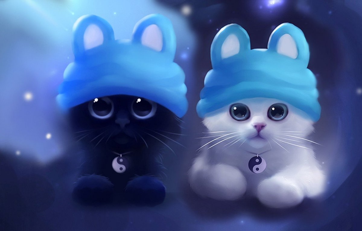 Милые мультяшные котята