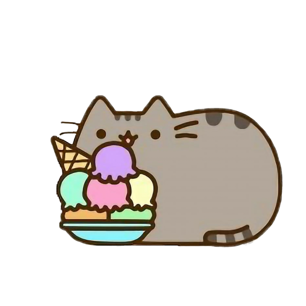 Кот Пушина с мороженым