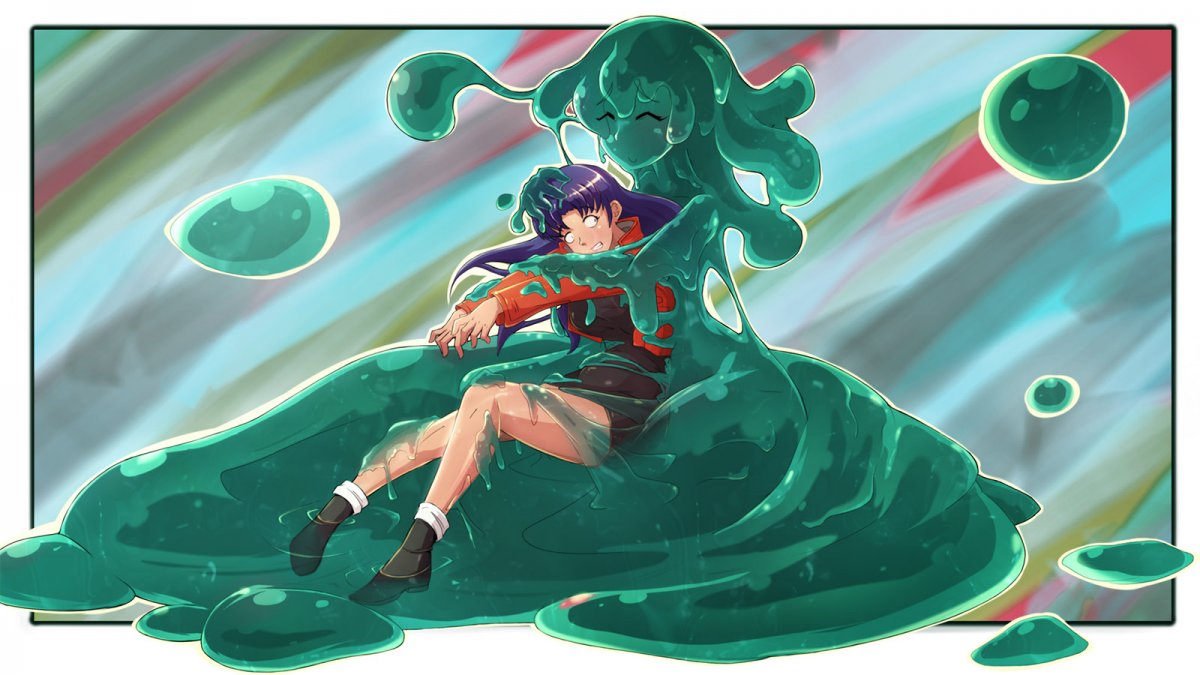 СЛАЙМ Monster girl зеленая