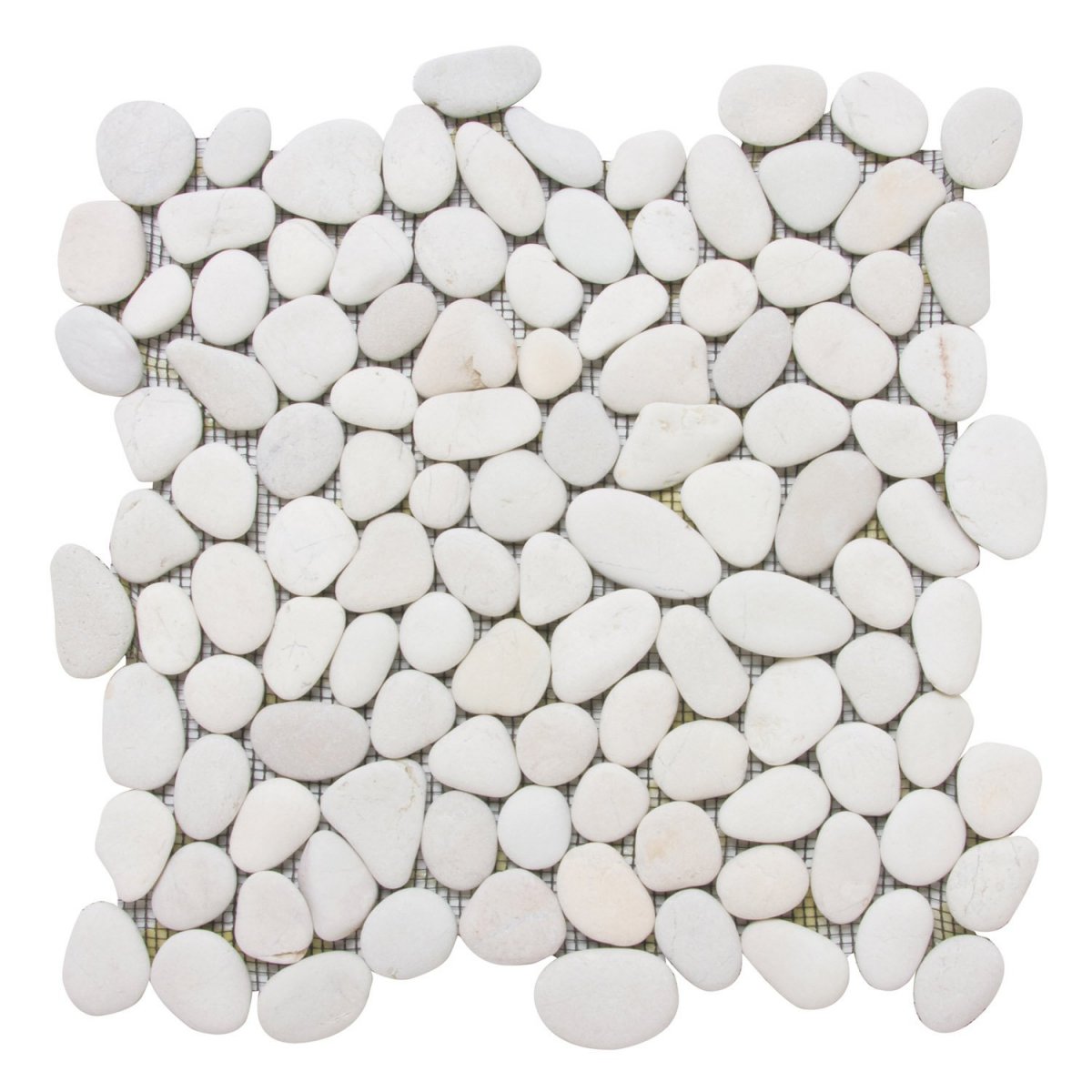 Мозаика галька белая