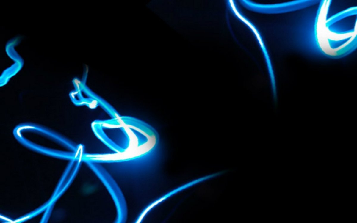 Неоновая иллюстрации на черном фоне